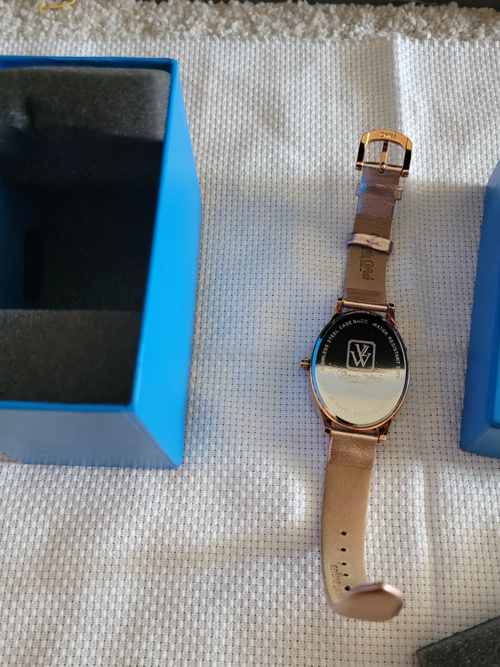 Victoria Wieck Rose Gold Crystal Digital with Metallic Strap
